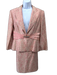 Kay Unger Size 10 Pink Silk Jacquard Hook Closure Above knee Skirt Set Pink / 10