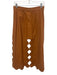 Sea New York Size 4 Burnt Orange Cotton Back Zip Cut Out Swirl Below knee Skirt Burnt Orange / 4