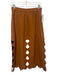 Sea New York Size 4 Burnt Orange Cotton Back Zip Cut Out Swirl Below knee Skirt Burnt Orange / 4