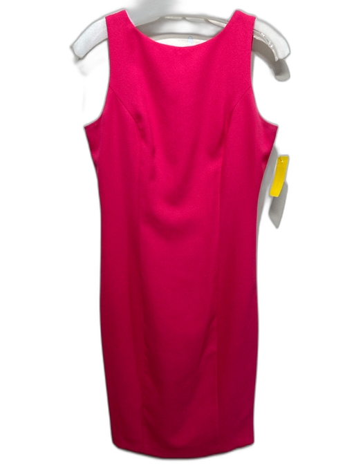Badgley Mischka Size 6 Hot pink Polyester Sleeveless Wide Neck Below knee Dress Hot pink / 6