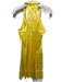 Christiane Celle Calypso Size S Yellow Silk Sleeveless Braid Detailing Dress Yellow / S
