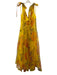 Staud Size 4 Yellow, Orange, Purple Polyester Sleeveless Floral Print Maxi Dress Yellow, Orange, Purple / 4