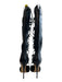 Casadei Shoe Size 7 Black Leather Zipper Back Gladiator Pointed Toe Shoes Black / 7