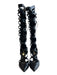Casadei Shoe Size 7 Black Leather Zipper Back Gladiator Pointed Toe Shoes Black / 7