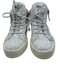 Guiseppe Zanotti Shoe Size 36 White & Iridescent Leather Glitter Sneakers White & Iridescent / 36
