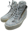 Guiseppe Zanotti Shoe Size 36 White & Iridescent Leather Glitter Sneakers White & Iridescent / 36