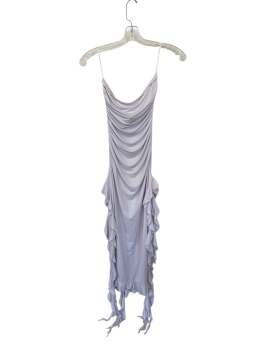 Lioness Size XS Lilac Strapless Ruffle Scrunch Detail Mini Dress Lilac / XS