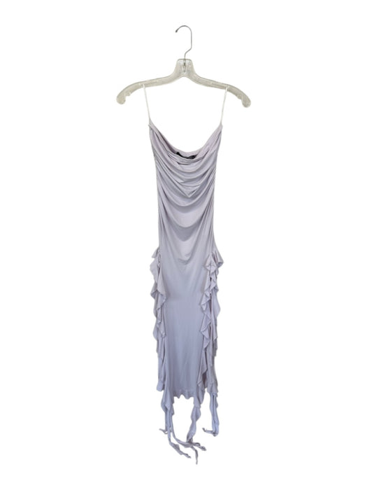 Lioness Size XS Lilac Strapless Ruffle Scrunch Detail Mini Dress Lilac / XS