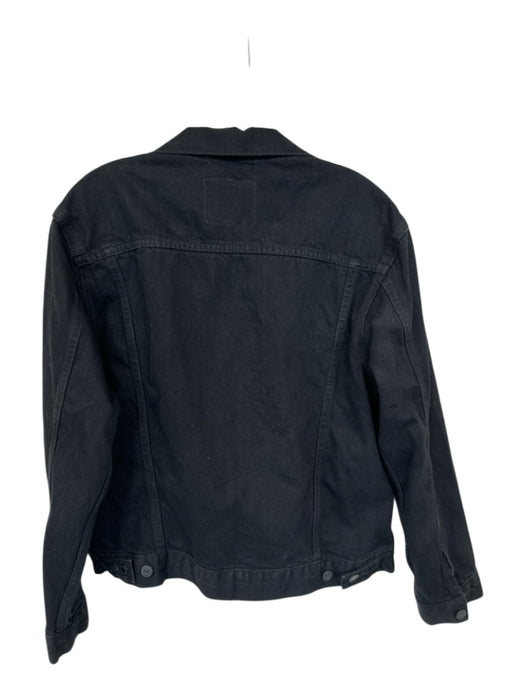 Levi Strauss & Co. Size M Black 100% Cotton Collar Pockets Buttons Jacket Black / M