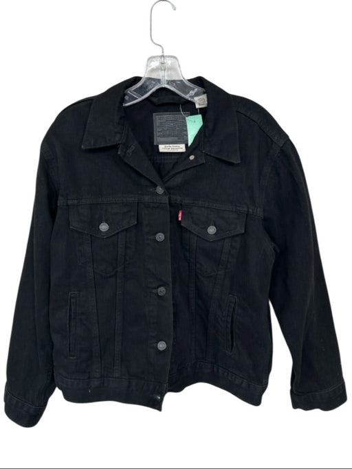 Levi Strauss & Co. Size M Black 100% Cotton Collar Pockets Buttons Jacket Black / M