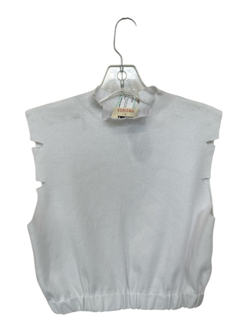 Kerisma Size S/M White Polyester & Viscose Sleeveless Distressed Top White / S/M