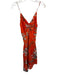 ALLSAINTS Size 0 Orange & Beige Viscose Blend Spaghetti Strap Flowers Maxi Dress Orange & Beige / 0