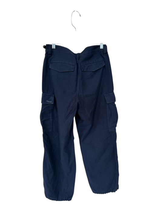 TNA Size 2 Navy Cotton Cargo Sinched Ankle Adjustable Waist Pants Navy / 2