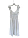 Frankies Bikinis Size XS White Cotton Blend Eyelet Smocked Back Zipper Dress White / XS