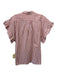 Birds of Paradis Size Medium red, pink, white Cotton Short Ruffle Sleeve Top red, pink, white / Medium