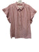 Birds of Paradis Size Medium red, pink, white Cotton Short Ruffle Sleeve Top red, pink, white / Medium