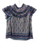 Sea New York Size Medium Blue, Purple, Pink Cotton Blend Ruffle Cap Sleeve Top Blue, Purple, Pink / Medium