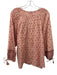 Cleobella Size Large Brown & Mauve Cotton Long puff sleeve Floral Top Brown & Mauve / Large