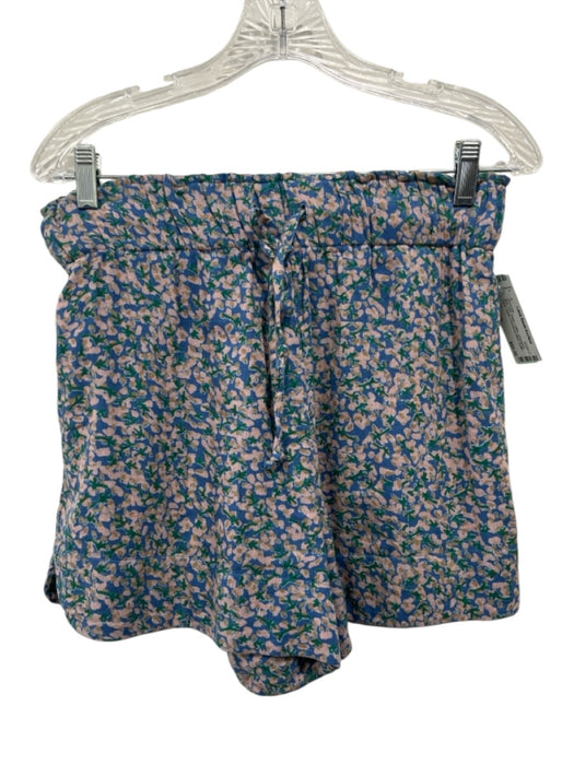 Mirth Size Medium Blue, Pink, Green Cotton Sleeveless Floral Short Set Blue, Pink, Green / Medium