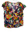 Velvet by Graham & Spencer Size Medium Blue, Yellow, Orange Cap Sleeve Short Set Blue, Yellow, Orange / Medium