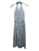 Reformation Size 8 Light Blue, Black, White Linen Sleeveless Half Button Dress Light Blue, Black, White / 8