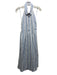 Reformation Size 8 Light Blue, Black, White Linen Sleeveless Half Button Dress Light Blue, Black, White / 8