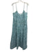 A Piece Apart Size Medium Blue, Green, White Cotton Spaghetti Strap Floral Dress Blue, Green, White / Medium
