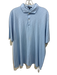 Peter Millar Size L Light blue Cotton Blend Solid Polo Men's Short Sleeve Light blue / L