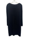 St. John Collection Size 12 Black Wool Back Zip Long Sleeve Dress Black / 12
