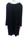 St. John Collection Size 12 Black Wool Back Zip Long Sleeve Dress Black / 12