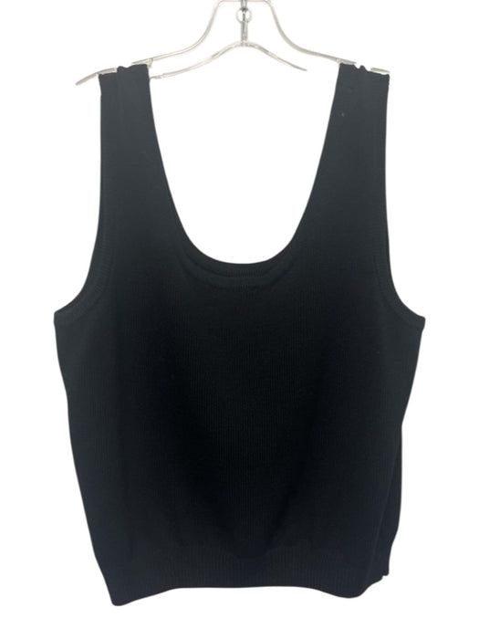 St. John Basics Size L Black Wool Sleeveless Top Black / L
