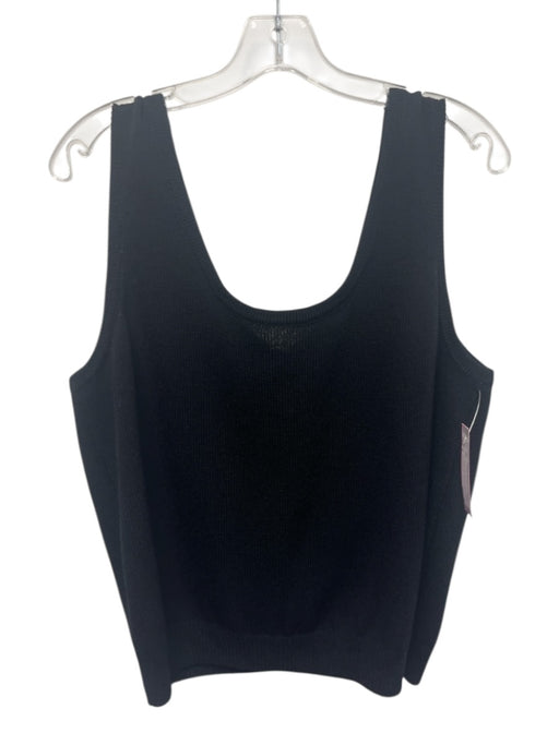 St. John Basics Size L Black Wool Sleeveless Top Black / L