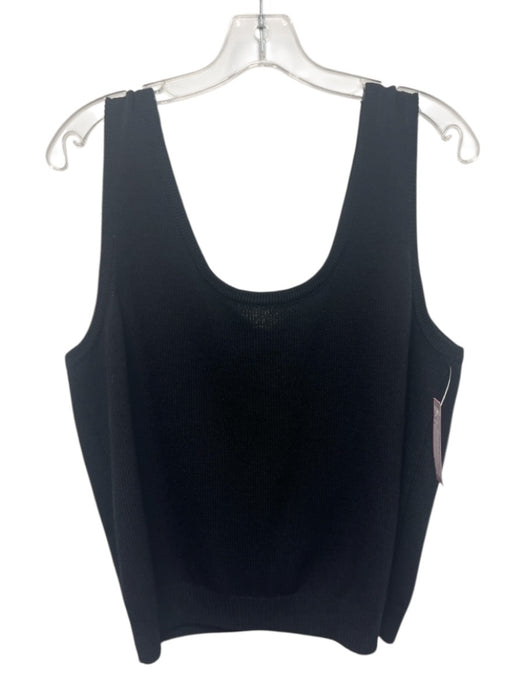 St. John Basics Size L Black Wool Sleeveless Top Black / L