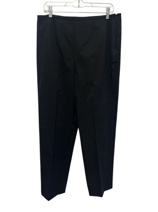 Worth Size 14 Black Cotton Side Zip Wide Leg Trouser Pants Black / 14