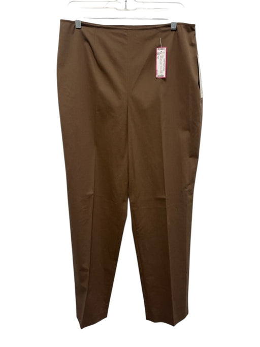 Worth Size 14 Brown Cotton Side Zip Trouser Pants Brown / 14