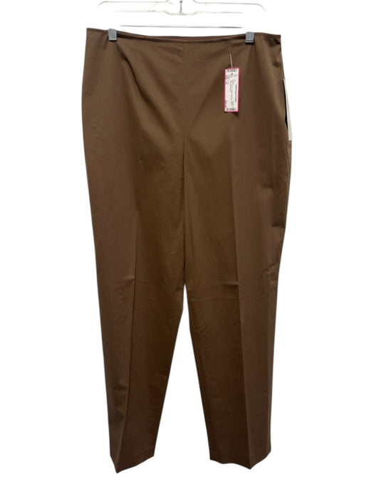 Worth Size 14 Brown Cotton Side Zip Trouser Pants Brown / 14