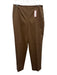Worth Size 14 Brown Cotton Side Zip Trouser Pants Brown / 14