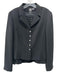 Worth Size XL Black & Silver Polyester Silver Studs Pleated Blazer Skirt Set Black & Silver / XL