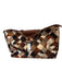Longchamp Brown, Black, Cream Nylon fur print Patchwork Tote Luggage Brown, Black, Cream