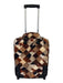 Longchamp Brown, Black, Cream Nylon Leather trim fur print Patchwork Luggage Brown, Black, Cream