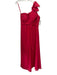 Morilee Madeline Gardner Size 12 Red Polyester One Shoulder Ruffle Detail Gown Red / 12