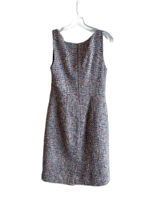 Tory Burch Size 6 Multi Acrylic Blend Tweed Square Neck Sleeveless Dress Multi / 6