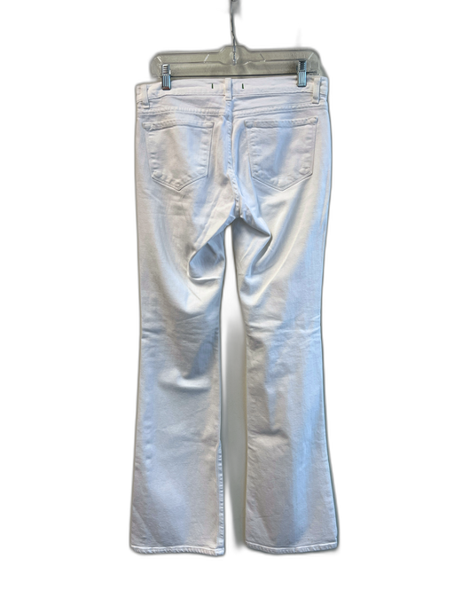 J Brand Size 29 White Cotton Blend Mid Rise Zip Fly 5 Pocket Flare Jeans White / 29