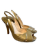 Cole Haan Shoe Size 9.5 Gold Tone Leather Cross Over Open Toe & Heel Shoes Gold Tone / 9.5