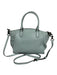 Coach Light Blue Pebble Leather Loafer Zip Close Satchel Detachable Strap Bag Light Blue / Medium