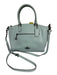Coach Light Blue Pebble Leather Loafer Zip Close Satchel Detachable Strap Bag Light Blue / Medium