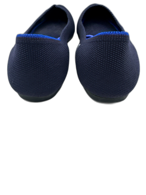 Rothy's Shoe Size 6.5 Navy & Blue Synthetic Knit Pointed Toe Rubber Sole Flats Navy & Blue / 6.5