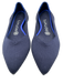 Rothy's Shoe Size 6.5 Navy & Blue Synthetic Knit Pointed Toe Rubber Sole Flats Navy & Blue / 6.5