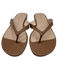 Stuart Weitzman Shoe Size 6 Brown Leather Round Toe Slide Thong Sandals Brown / 6