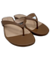 Stuart Weitzman Shoe Size 6 Brown Leather Round Toe Slide Thong Sandals Brown / 6